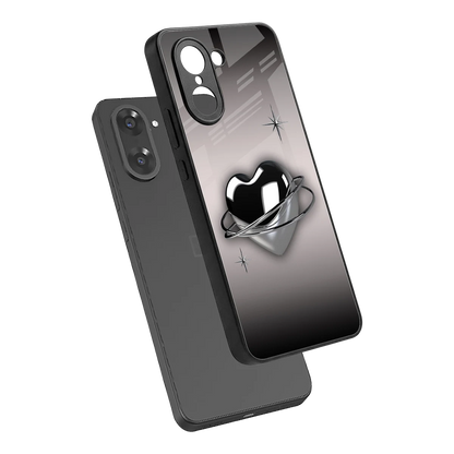 Holo Heart sleek oneplus nord ce5 5g cover with tempered glass back and TPU edges