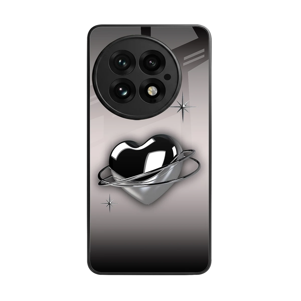 Holo Heart back phone cover | glass case for oneplus 13