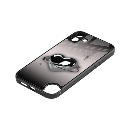 Holo Heart stylish phone case for cmf nothing phone 1 | glossy glass and slim fit