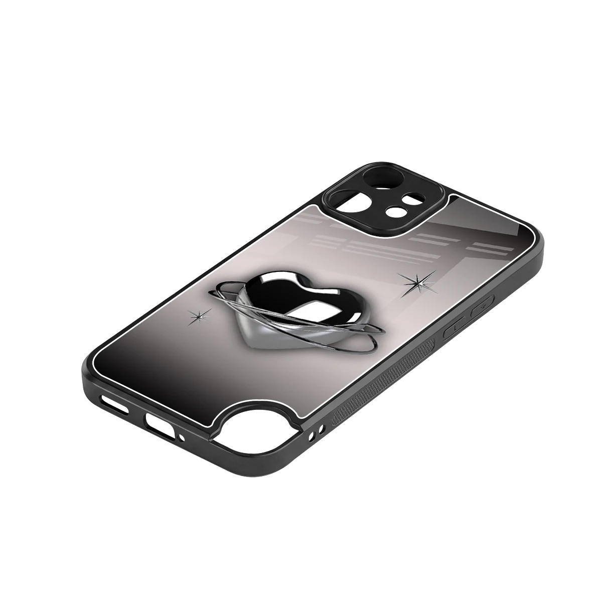 Holo Heart stylish phone case for cmf nothing phone 2 pro | glossy glass and slim fit