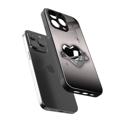 Holo Heart sleek iphone 14 pro max cover with tempered glass back and TPU edges