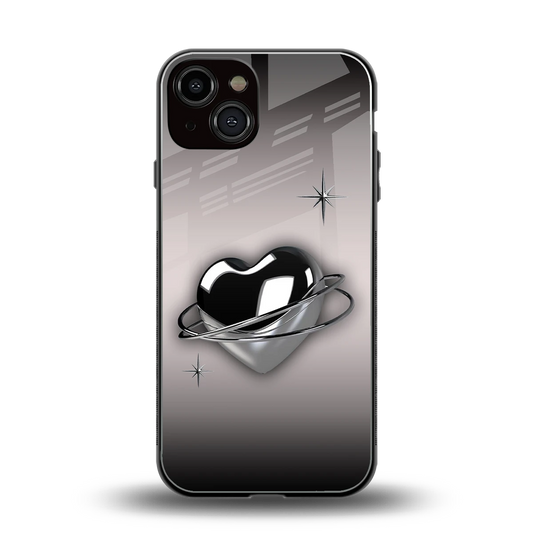 Holo Heart back phone cover | glass case for iphone 13