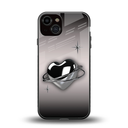 Holo Heart back phone cover | glass case for iphone 14