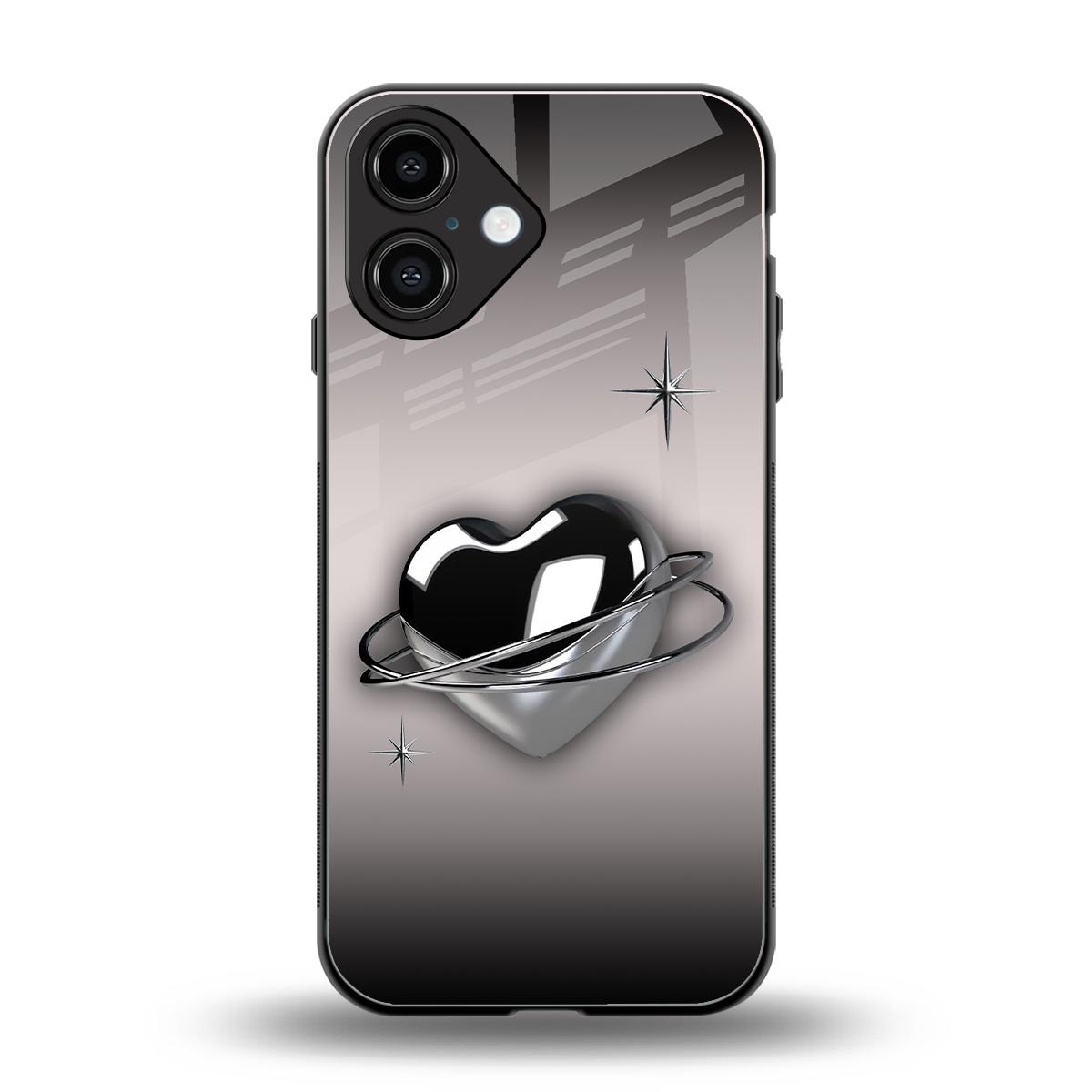 Holo Heart Phone Case for Iphone 16 | Glass Case