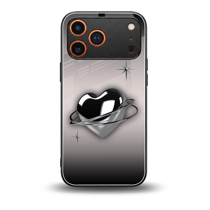 Holo Heart back phone cover | glass case for iphone 17 pro