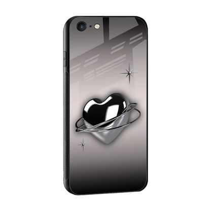 Holo Heart sleek iphone 6s cover with tempered glass back and TPU edges