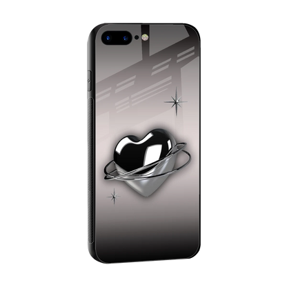 Holo Heart sleek iphone 8 plus cover with tempered glass back and TPU edges