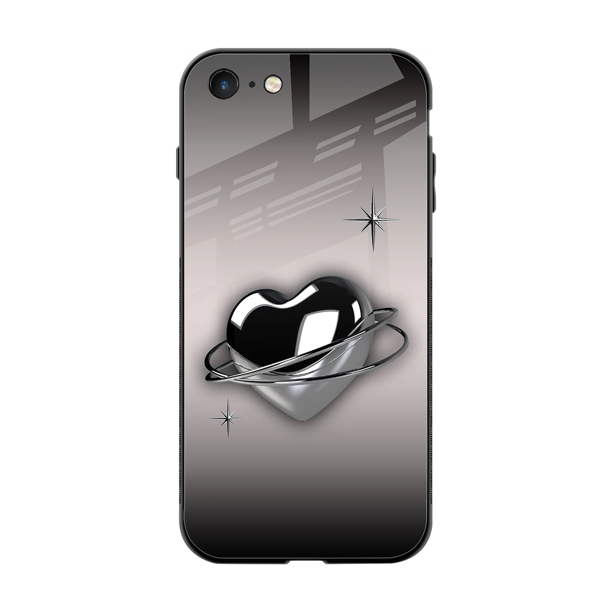 Holo Heart back phone cover | glass case for iphone 7