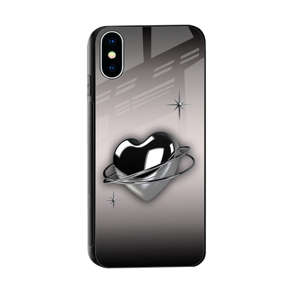 Holo Heart sleek iphone x cover with tempered glass back and TPU edges