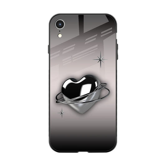 Holo Heart back phone cover | glass case for iphone xr