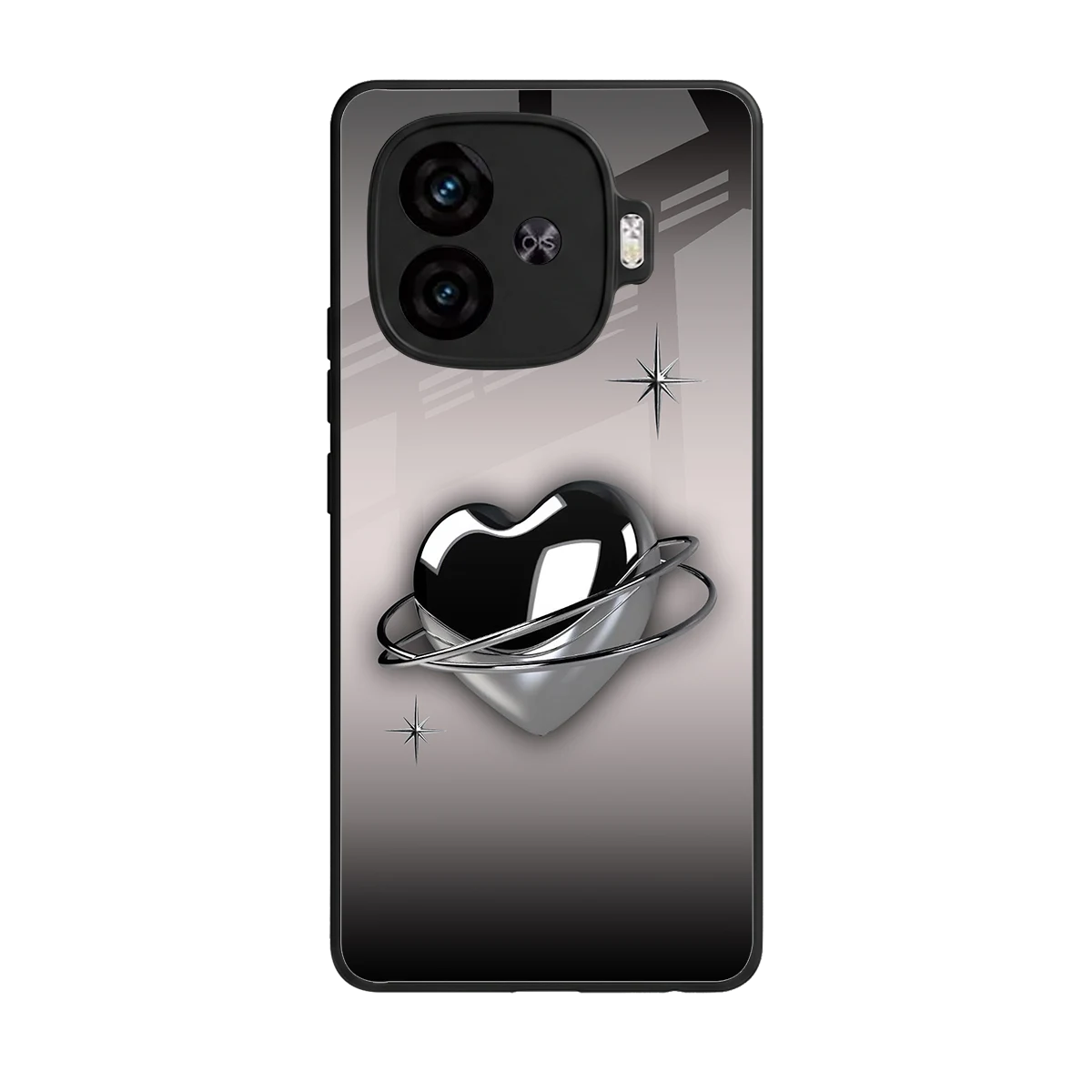 Holo Heart back phone cover | glass case for iqoo neo 10r 5g