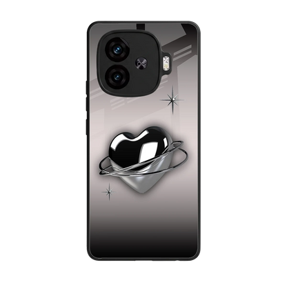 Holo Heart back phone cover | glass case for iqoo neo 10r 5g