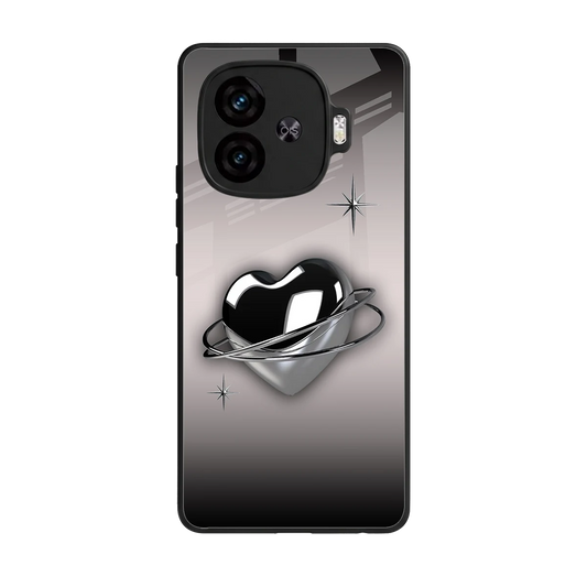 Holo Heart back phone cover | glass case for iqoo neo 10r 5g