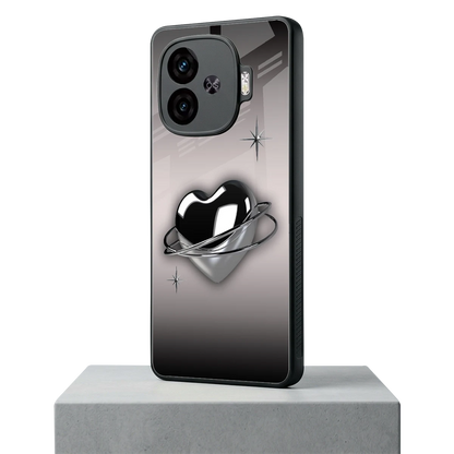 Holo Heart iqoo neo 10r 5g mobile cover | shockproof glass phone case