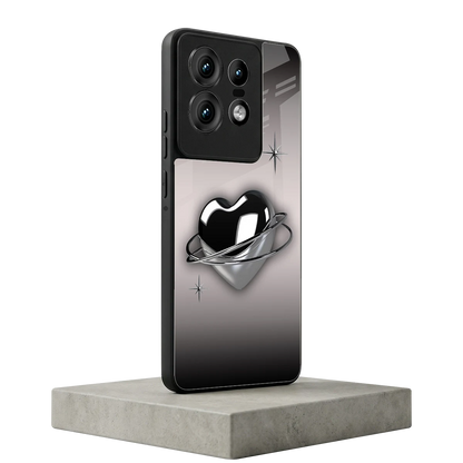 Holo Heart motorola edge 50 pro mobile cover | shockproof glass phone case