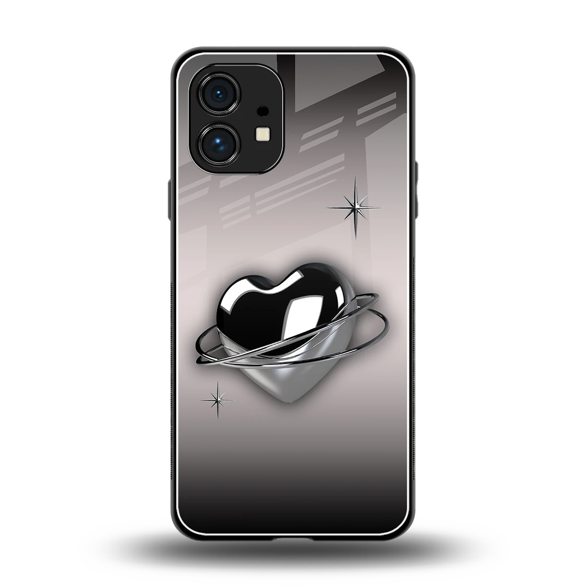 Holo Heart back phone cover | glass case for nothing phone 1