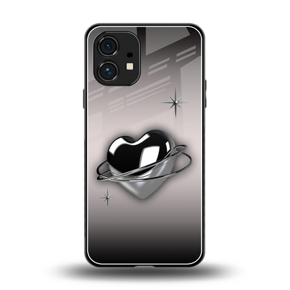 Holo Heart back phone cover | glass case for nothing phone 1