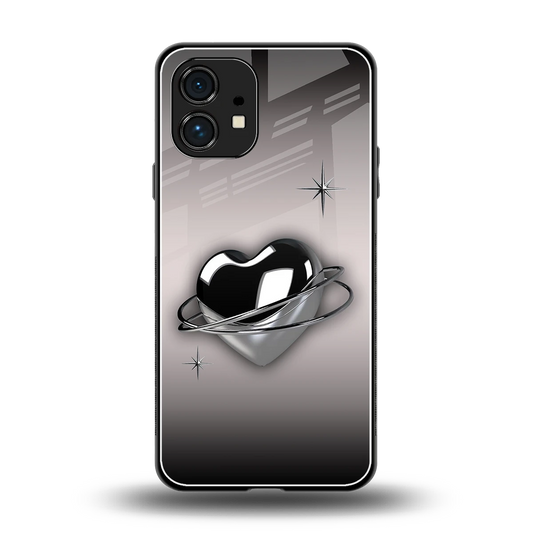 Holo Heart back phone cover | glass case for nothing phone 1