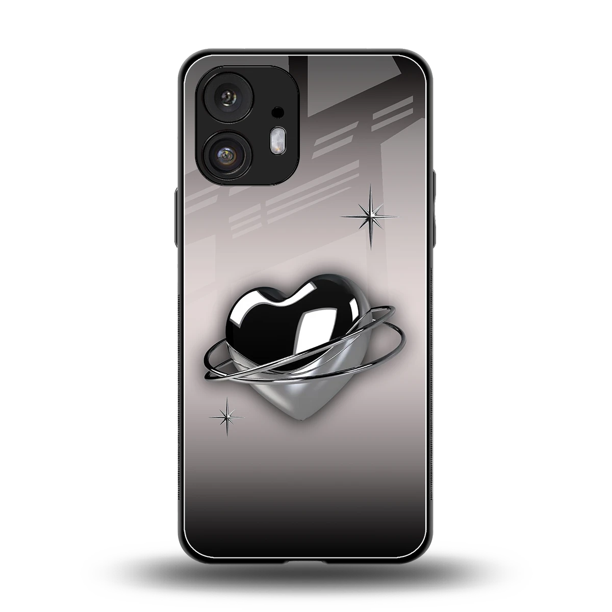 Holo Heart back phone cover | glass case for nothing phone 2