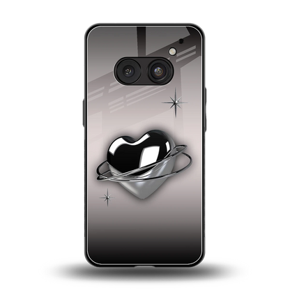 Holo Heart back phone cover | glass case for nothing phone 2a