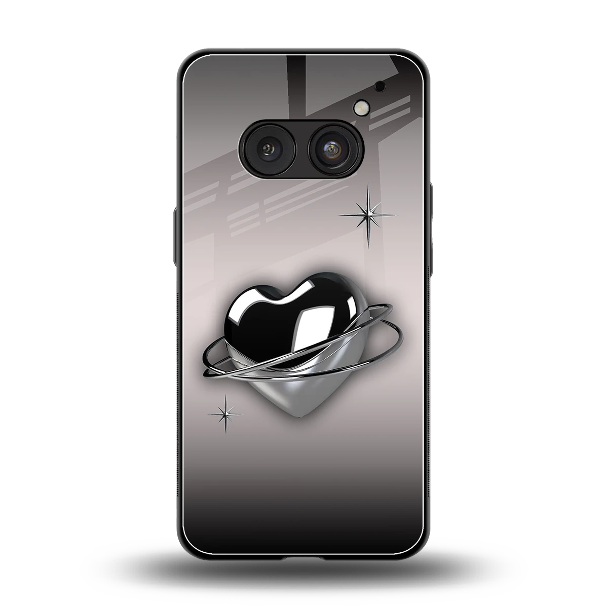 Holo Heart back phone cover | glass case for nothing phone 2a plus