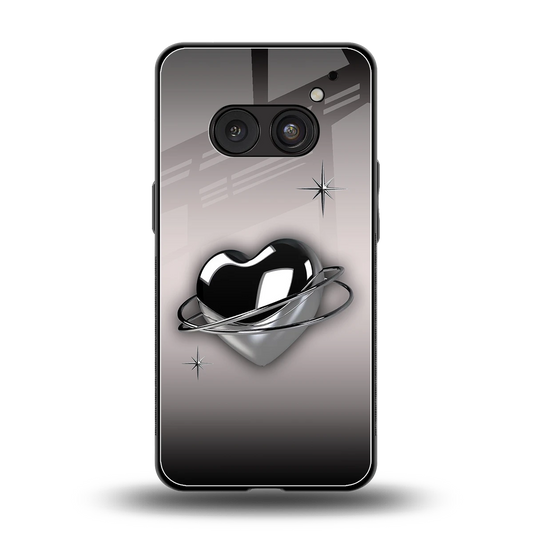 Holo Heart back phone cover | glass case for nothing phone 2a plus