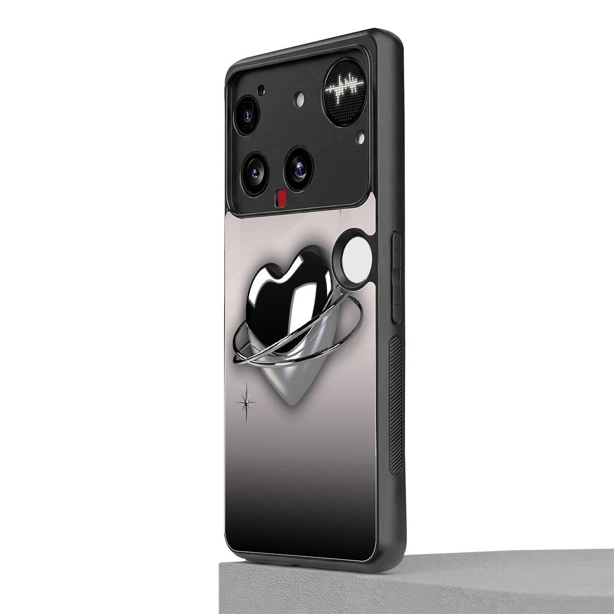Holo Heart nothing phone 3 mobile cover | shockproof glass phone case