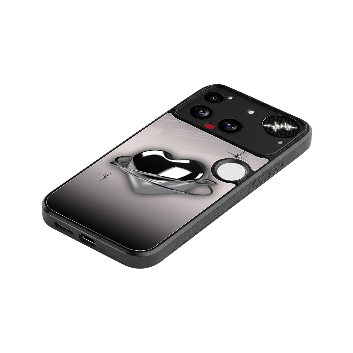 Holo Heart stylish phone case for nothing phone 3 | glossy glass and slim fit