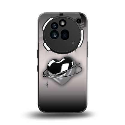 Holo Heart back phone cover | glass case for nothing phone 3a pro