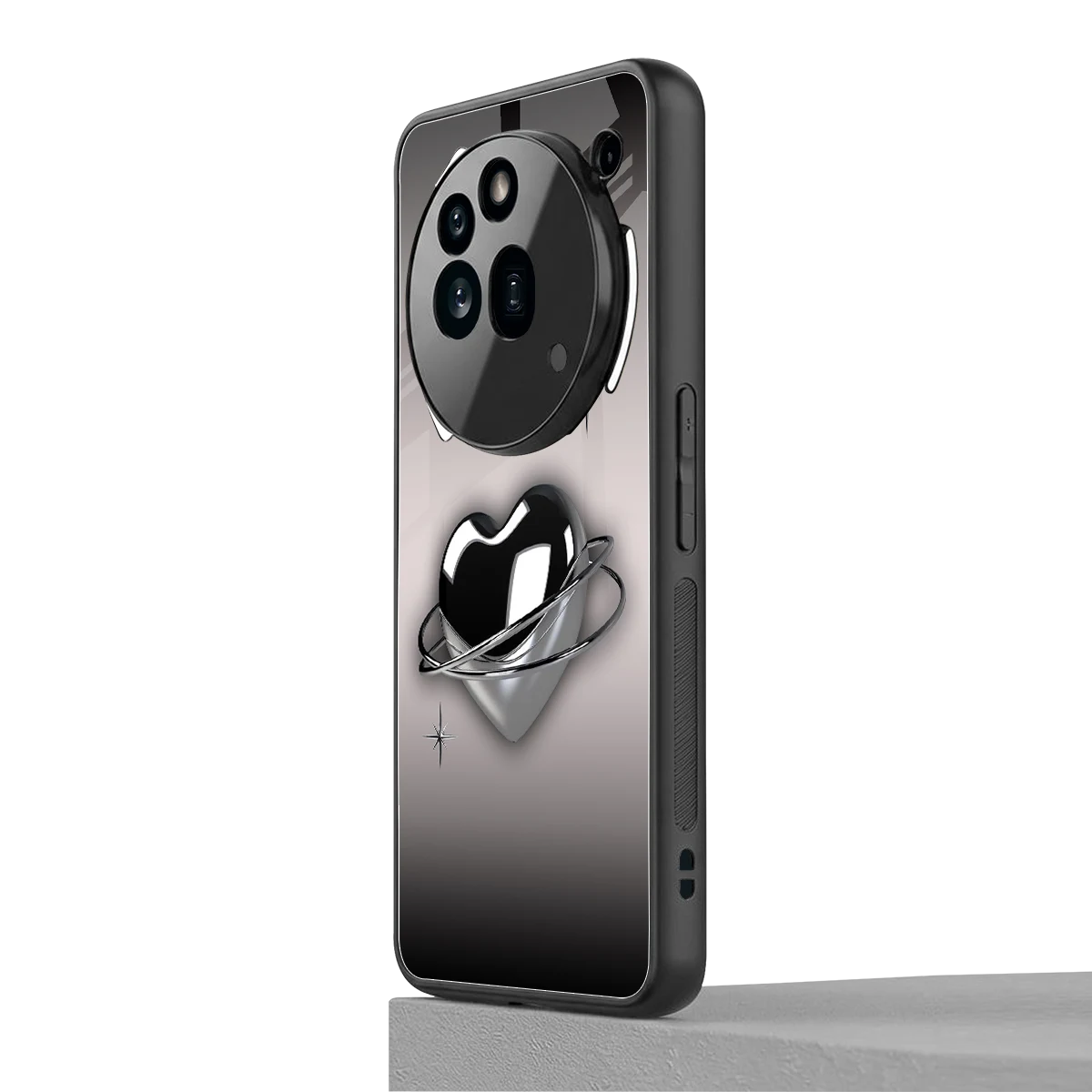 Holo Heart nothing phone 3a pro mobile cover | shockproof glass phone case