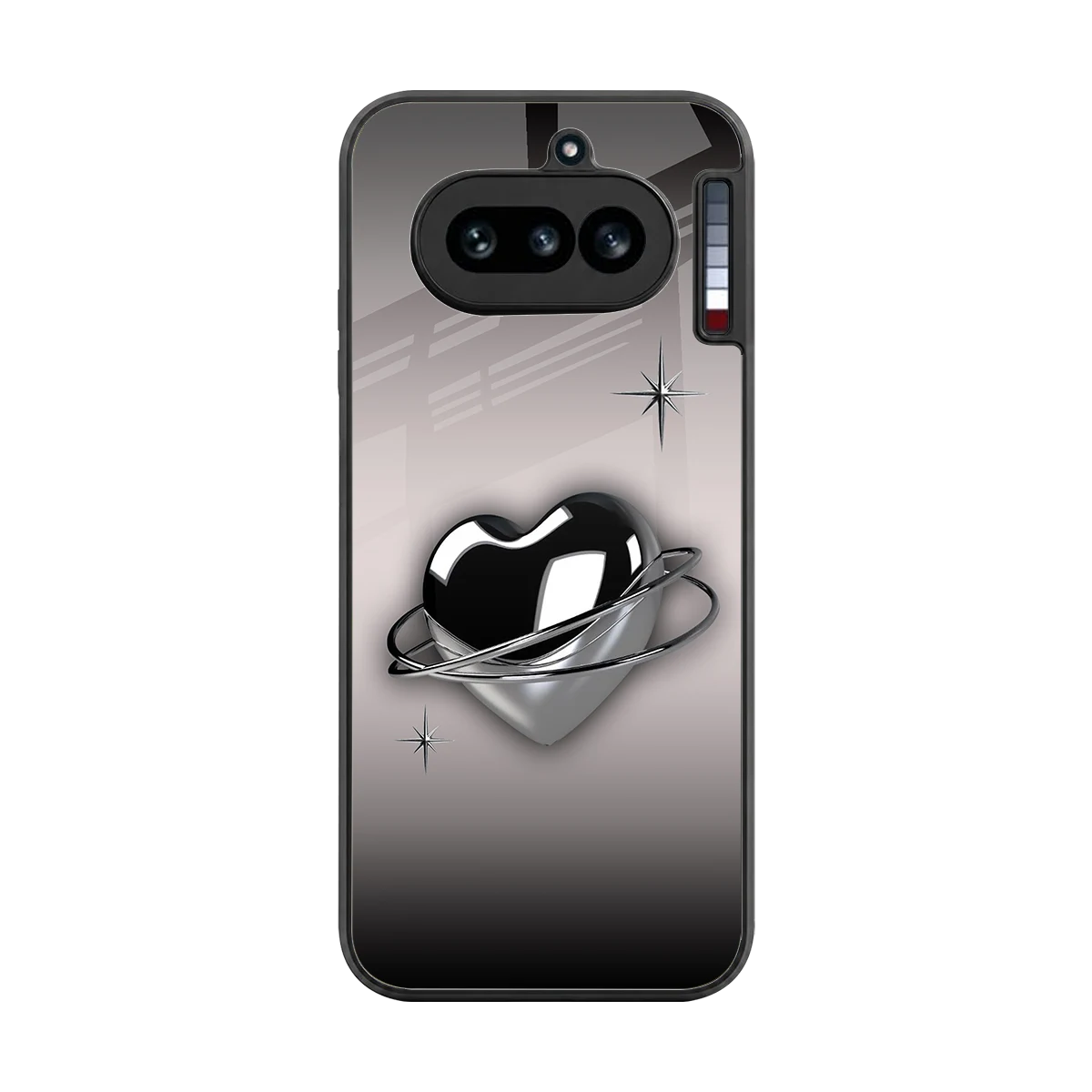 Holo Heart back phone cover | glass case for nothing phone 4a