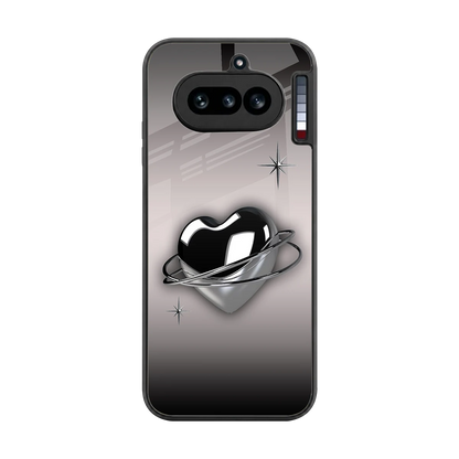 Holo Heart back phone cover | glass case for nothing phone 4a
