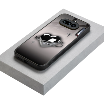 Holo Heart stylish phone case for nothing phone 4a | glossy glass and slim fit