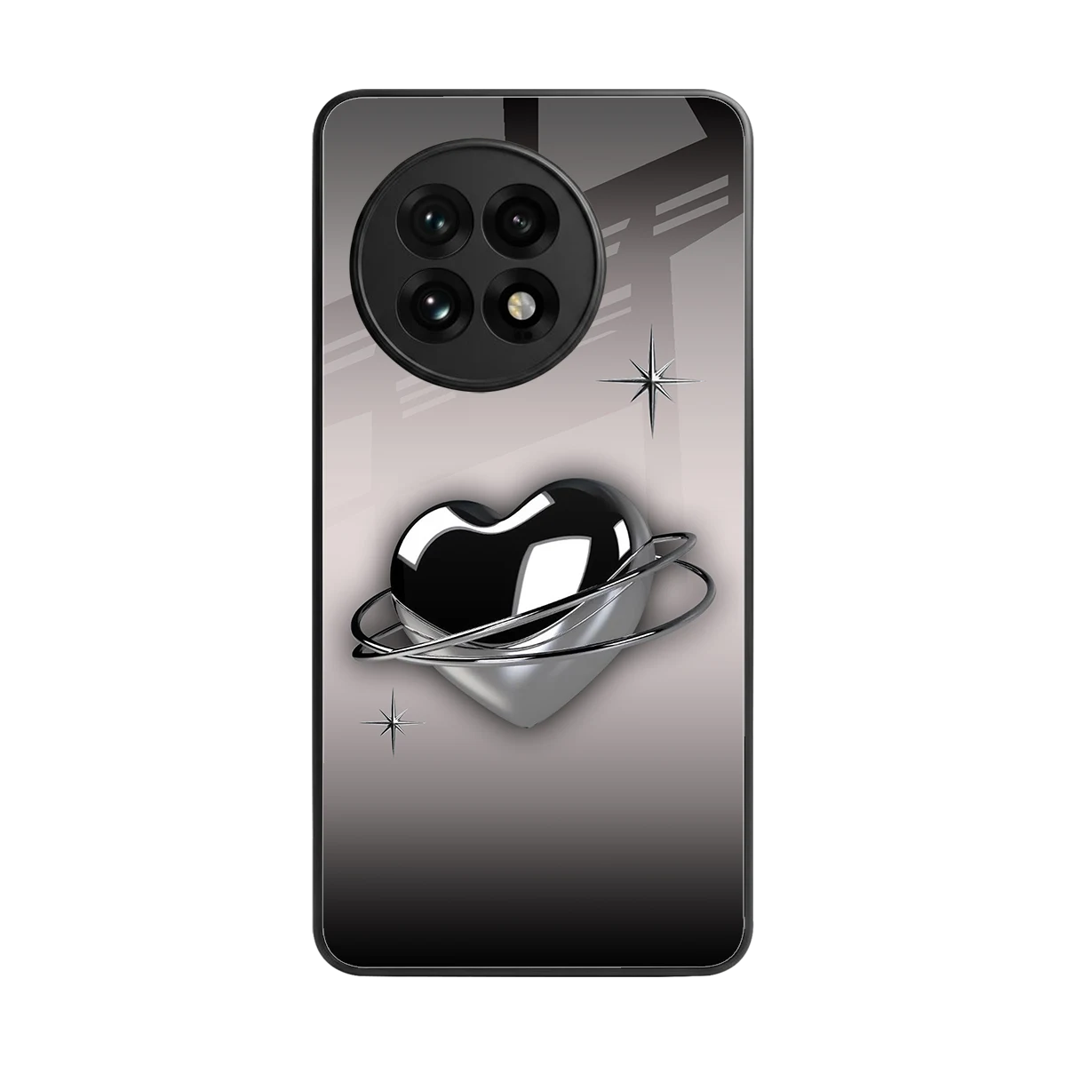Holo Heart back phone cover | glass case for oneplus 13r