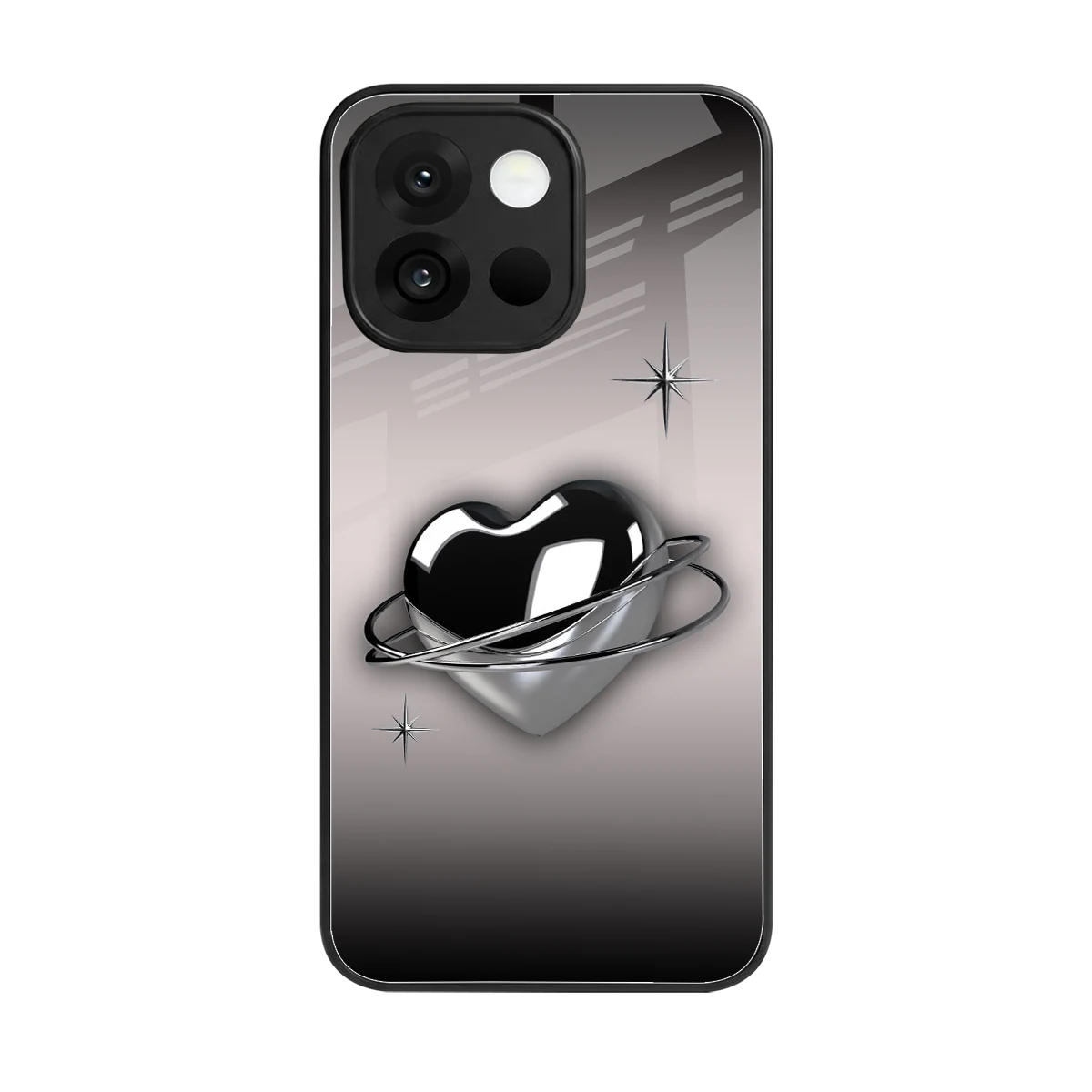 Holo Heart back phone cover | glass case for oneplus 13s