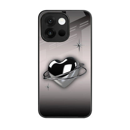 Holo Heart back phone cover | glass case for oneplus 13s
