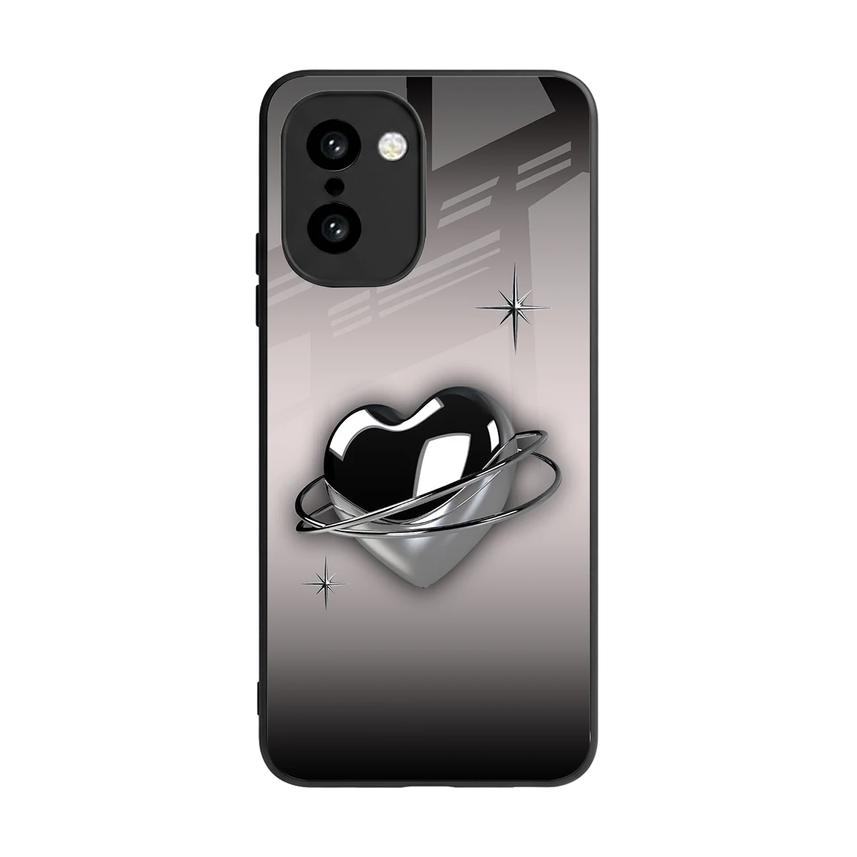 Holo Heart back phone cover | glass case for oneplus 15r