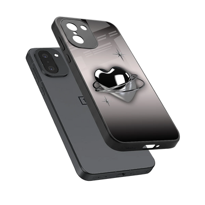 Holo Heart sleek oneplus 15r cover with tempered glass back and TPU edges