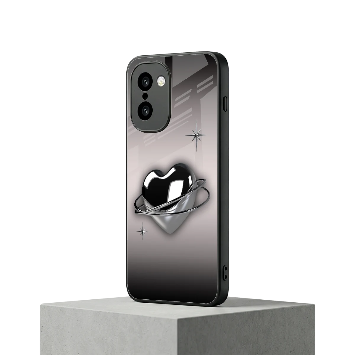 Holo Heart oneplus 15r mobile cover | shockproof glass phone case