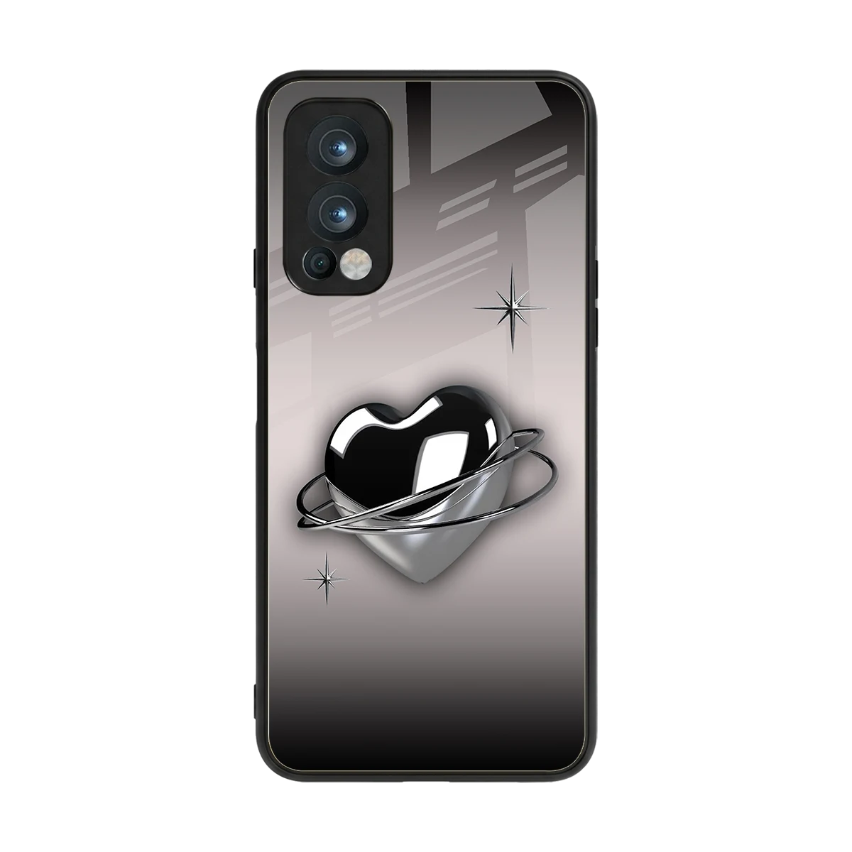 Holo Heart back phone cover | glass case for oneplus nord 2