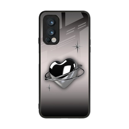 Holo Heart back phone cover | glass case for oneplus nord 2
