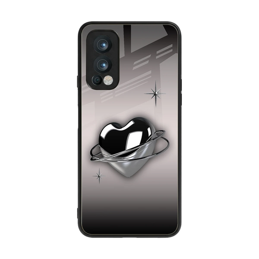 Holo Heart back phone cover | glass case for oneplus nord 2