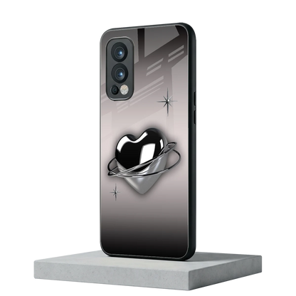 Holo Heart oneplus nord 2 mobile cover | shockproof glass phone case