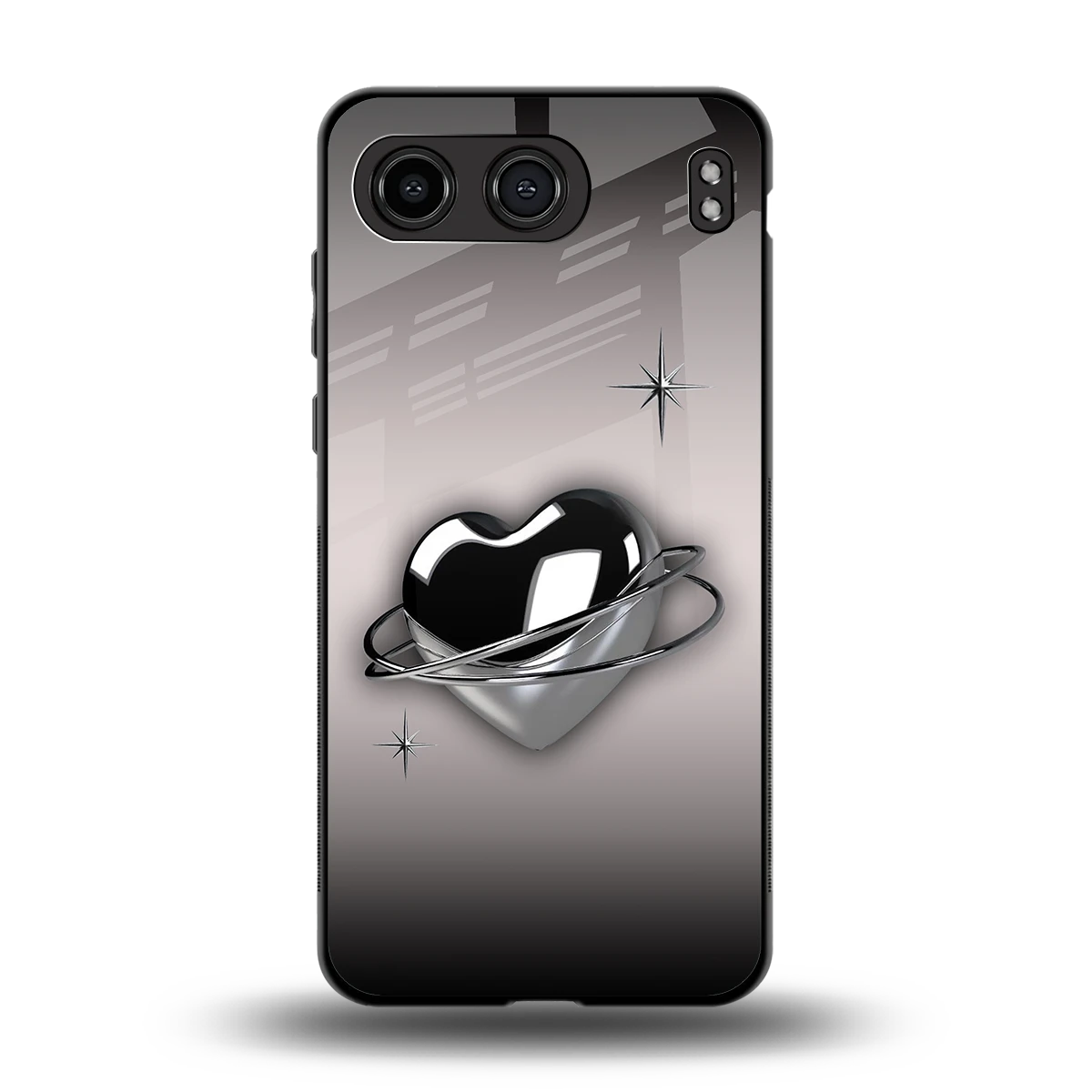 Holo Heart back phone cover | glass case for oneplus nord 4