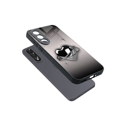 Holo Heart sleek oneplus nord 5 cover with tempered glass back and TPU edges
