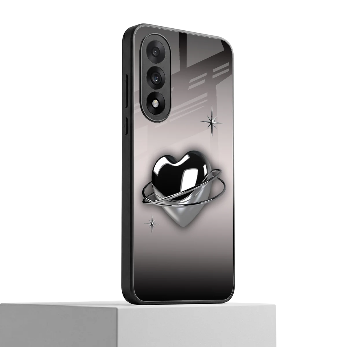 Holo Heart oneplus nord 5 mobile cover | shockproof glass phone case