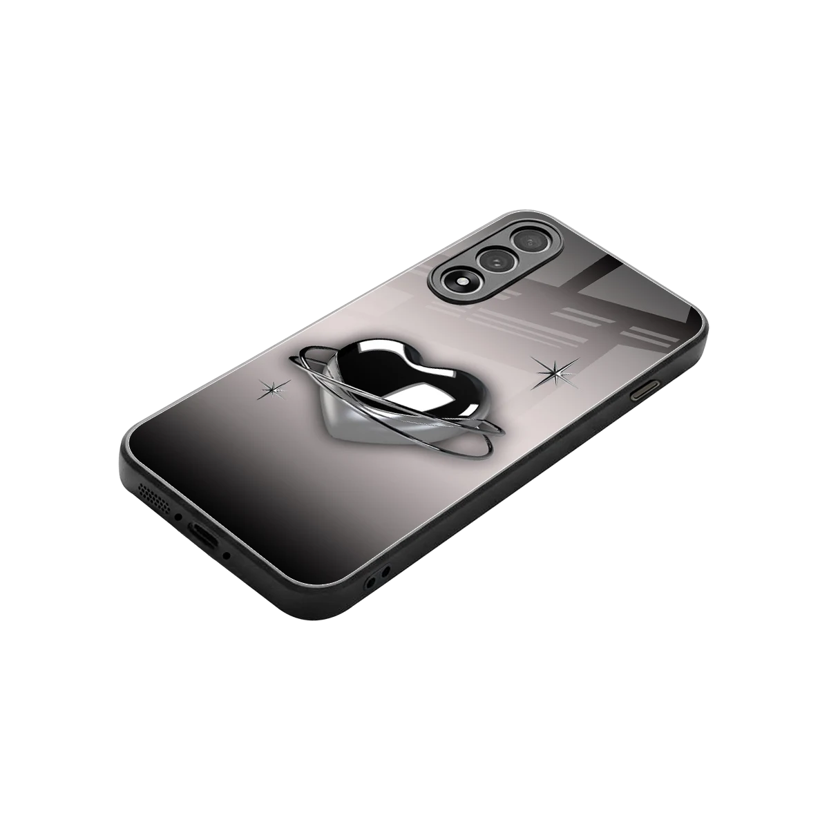Holo Heart stylish phone case for oneplus nord 5 | glossy glass and slim fit