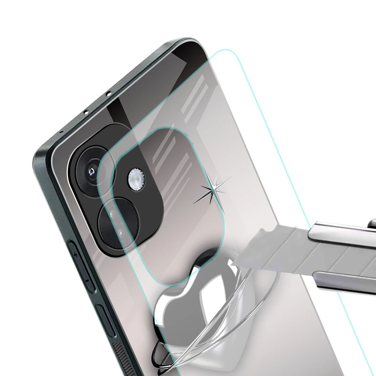 Holo Heart stylish phone case for oneplus nord ce 3 | glossy glass and slim fit