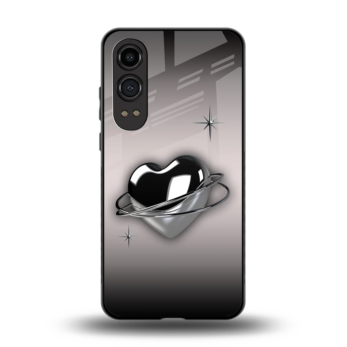 Holo Heart back phone cover | glass case for oneplus nord ce 4 lite