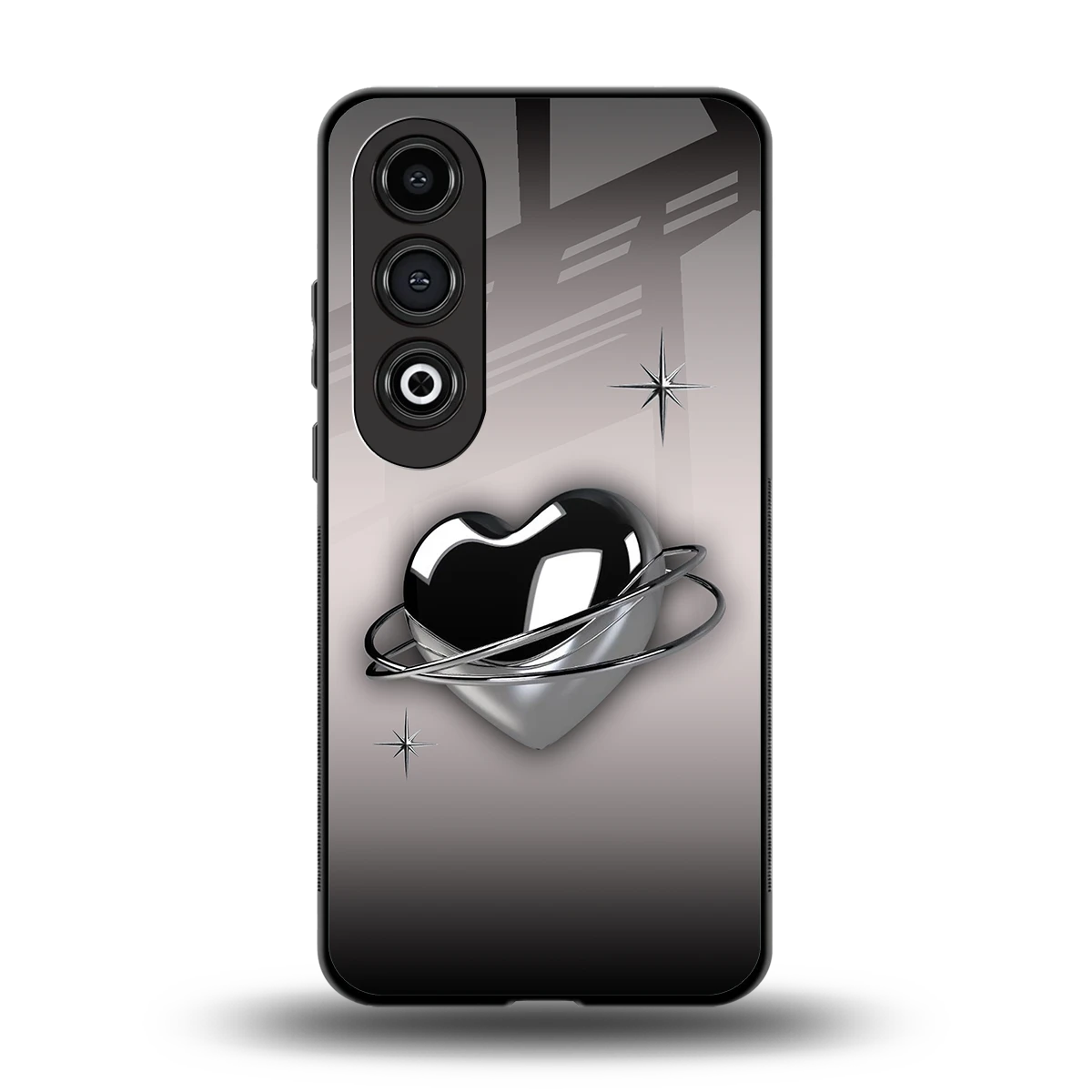 Holo Heart back phone cover | glass case for oneplus nord ce 4